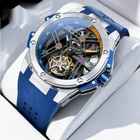 Flywheel Mechanical Mens Watch Silicone Waterproof Mens - Image 8