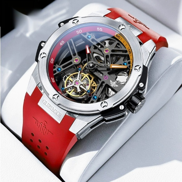 Flywheel Mechanical Mens Watch Silicone Waterproof Mens - Image 5