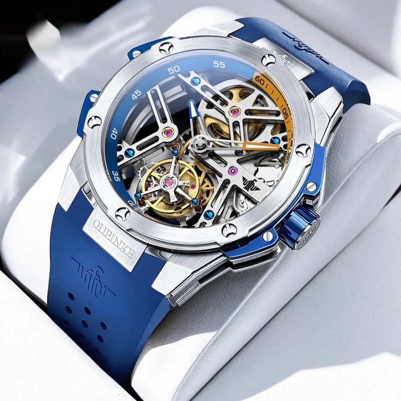 Flywheel Mechanical Mens Watch Silicone Waterproof Mens - Image 7