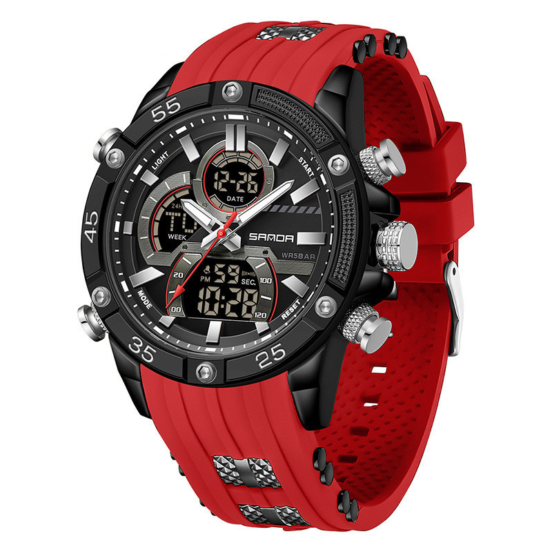 Multifunctional Mens Electronic Watch Waterproof, Luminous, With Alarm - Image 3