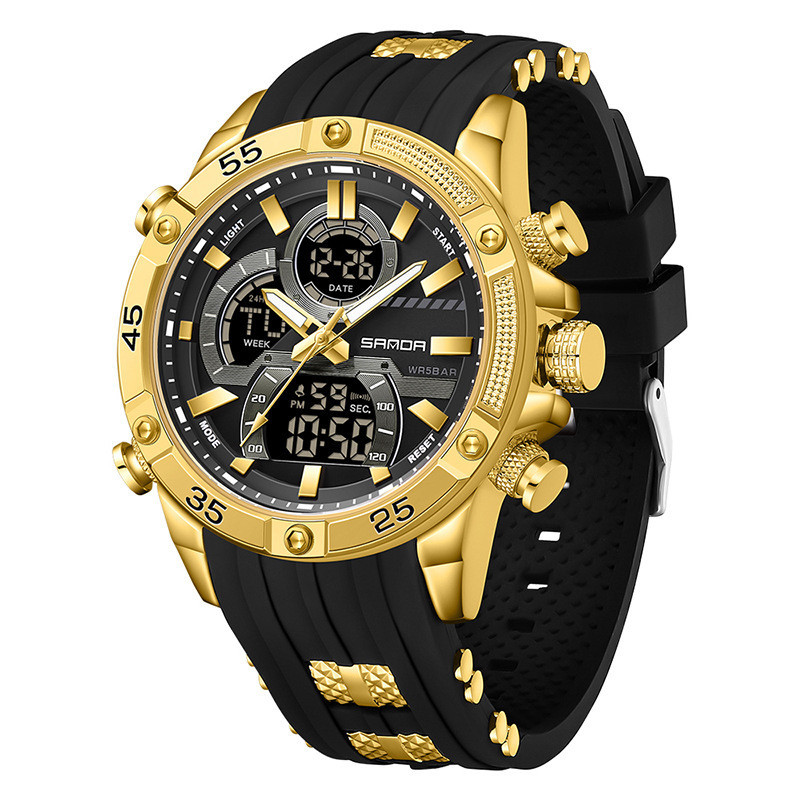 Multifunctional Mens Electronic Watch Waterproof, Luminous, With Alarm - Image 4