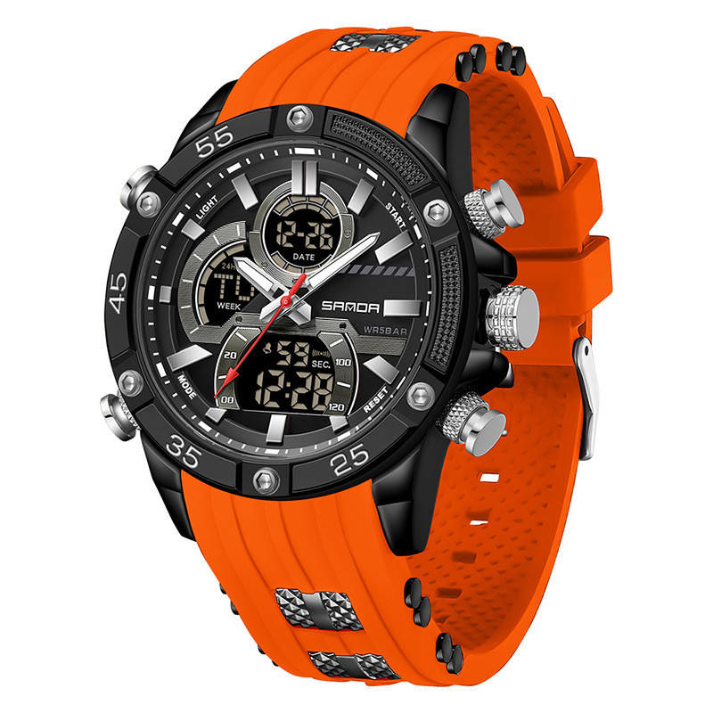 Multifunctional Mens Electronic Watch Waterproof, Luminous, With Alarm - Image 7